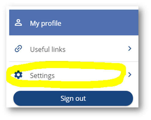 Choose settings