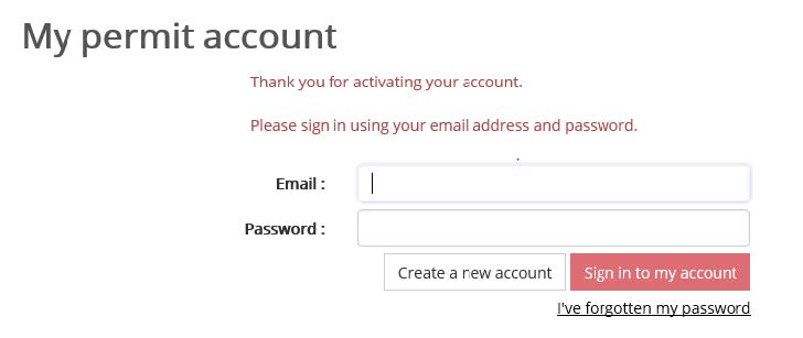 My permit account