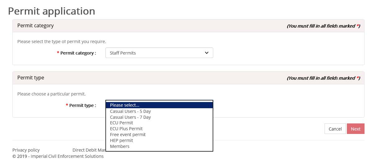 Permit type: Members