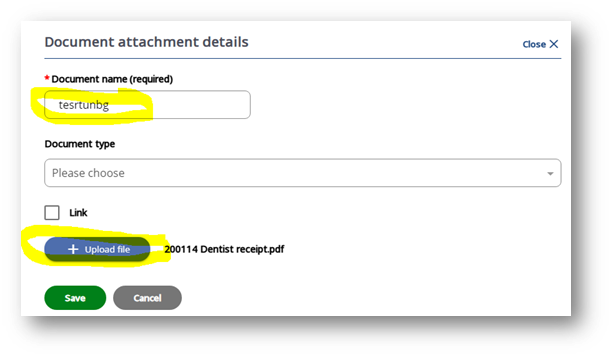 Upload file